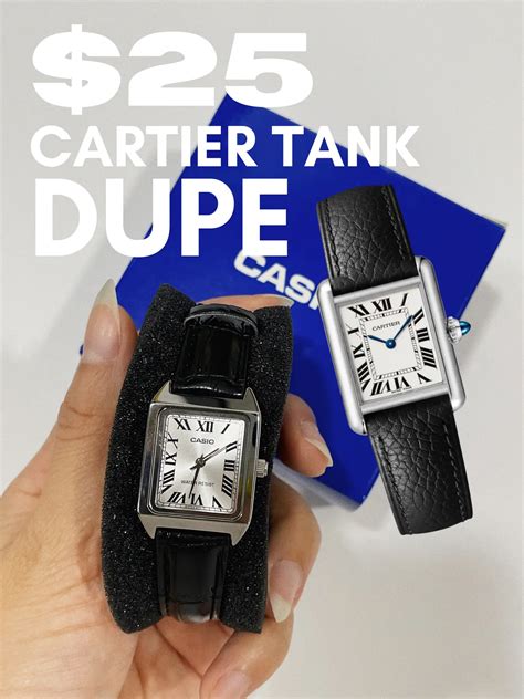 casio watch dupe cartier|reproduction cartier tank watch.